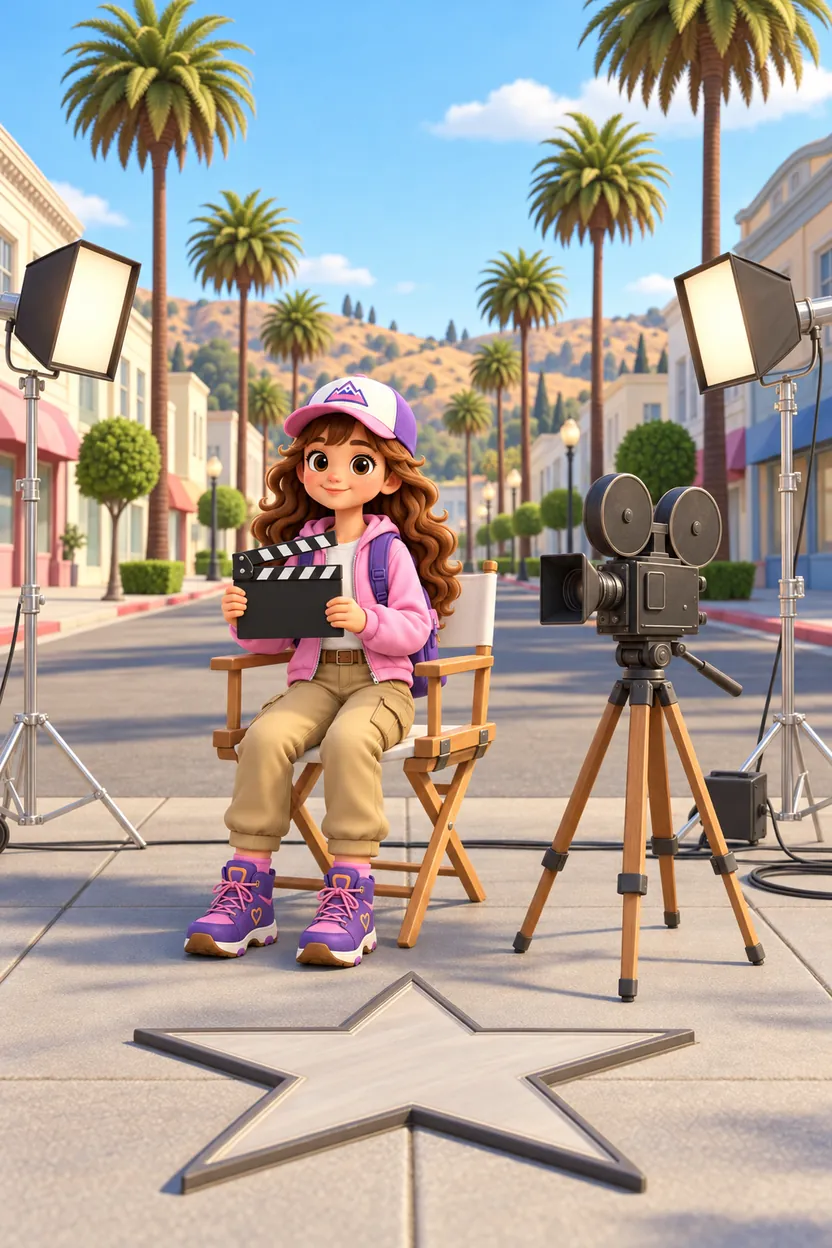 Hollywood: the coloring page in full color